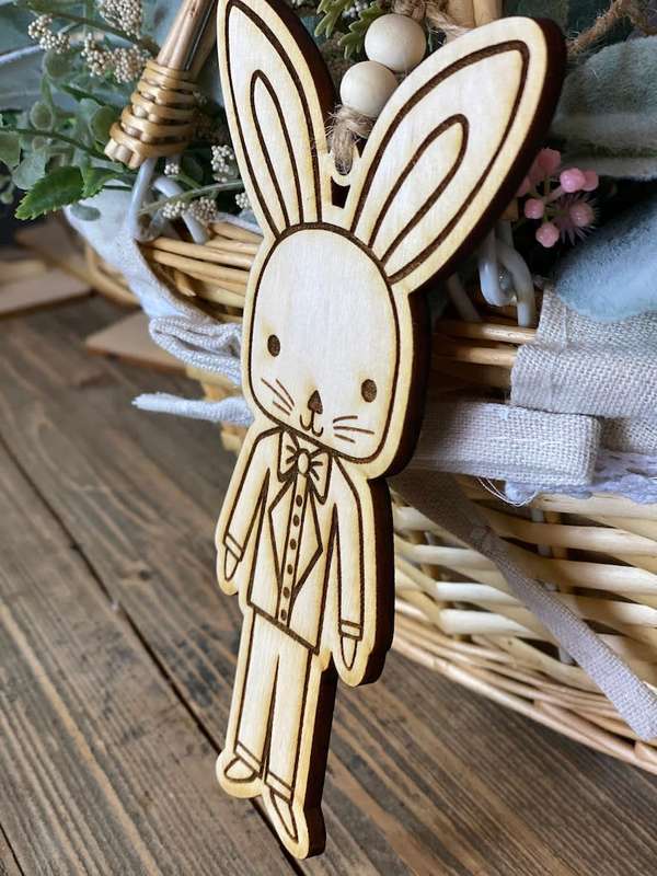 Digital download Easter Bunny svg ornament file for Glowforge and laser cutters SVG FILE ONLY